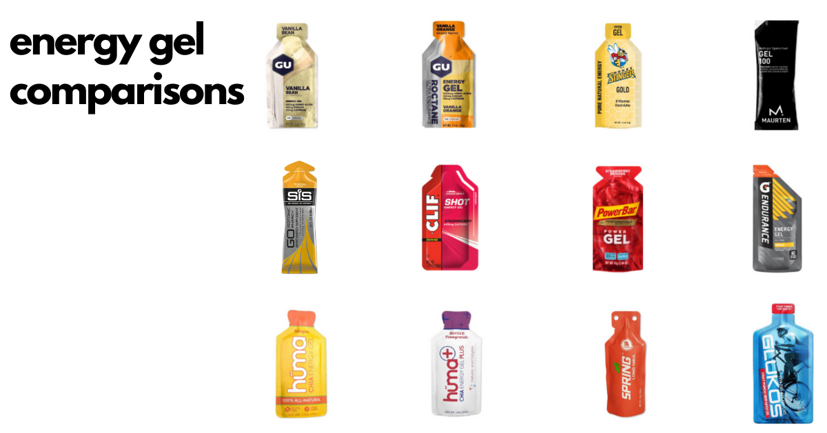 Energy Gel Comparison GU, Roctane, Clif SHOT, Maurten, Stinger